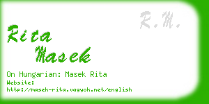 rita masek business card